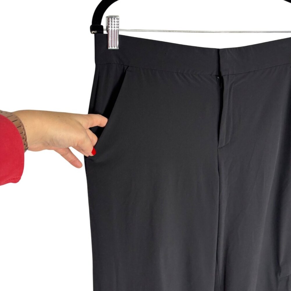 Athleta Tribeca Wide Leg Cropped Pants in Black-sz 8 - Picture 6 of 11